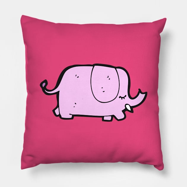 Walking Pink Elephant Pet Funny Happy Sarcastic Cute Inspirational Spiritual Animal Birthday Gift Pillow by EpsilonEridani