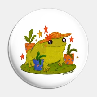 Gardener Frog Pin