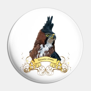 crested eagle Pin