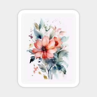 Watercolor flowers Magnet