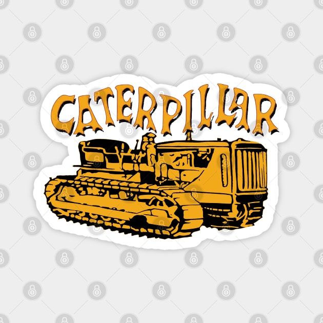 Caterpillar Bulldozer Magnet by Midcenturydave