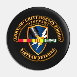 Army Security Agency Group w SVC Ribbons Pin