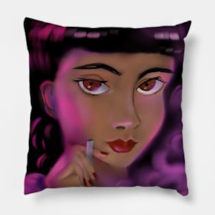 vintage look girl Pillow