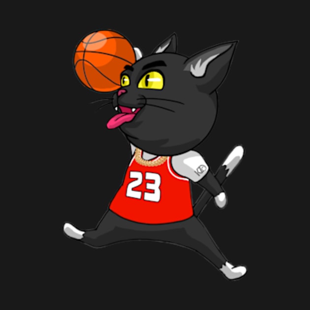 Basketball Cat black by KZDENG