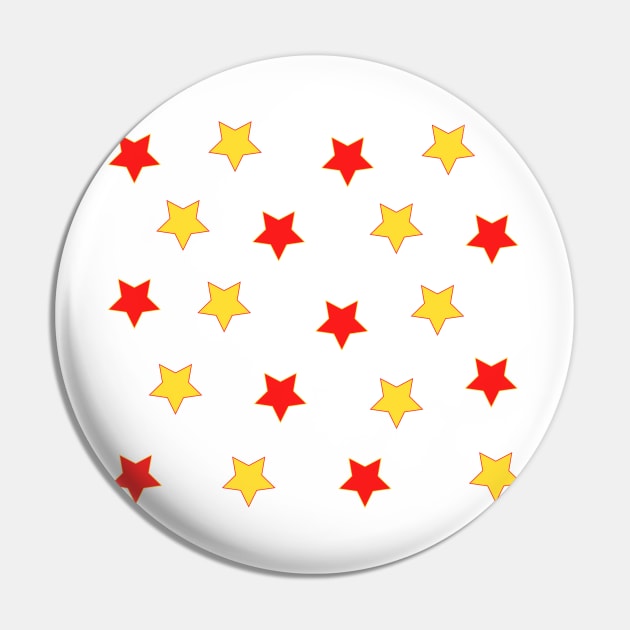 Red and Gold Stars Pin by ampp