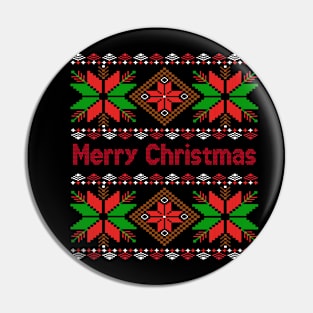 Merry Christmas Desing Holiday Pin