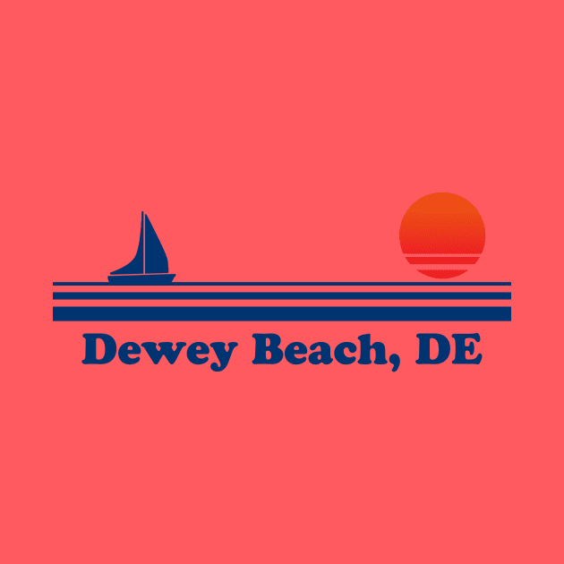 Dewey Beach, DE - Sailboat Sunrise by GloopTrekker