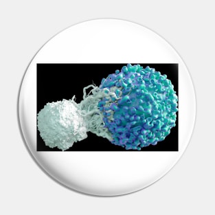T cell attacking cancer cell (C024/7502) Pin