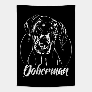 Funny Proud Doberman dog portrait gift Tapestry