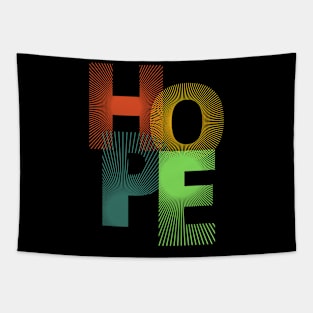 Vibrant Typography HOPE T-Shirt - Embrace Positivity in Style 3 Tapestry