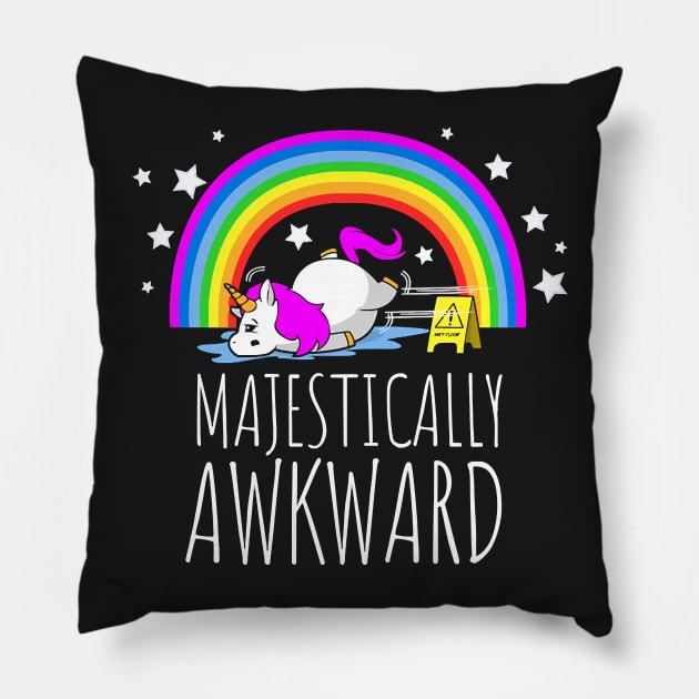 Majestically Awkward Unicorn for the Socially Awkward Pillow by chomacker99