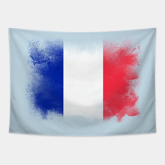 France flag isolated Tapestry by psychoshadow
