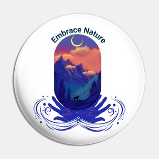 Embrace Nature t shirt Pin