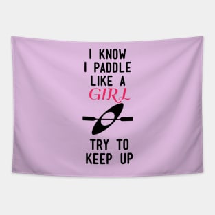 Canoe Kayak Girl Power Tapestry