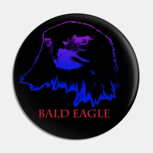 the bald head of the american eagle is blue Pin