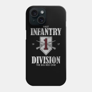 1st Infantry Division (distressed) Phone Case