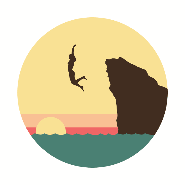 Cliff Jumping by jeff's stickers