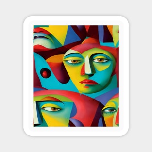 Artwork human faces Magnet