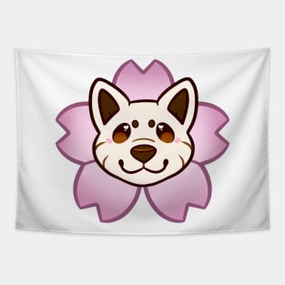 Sakura Shiba Inu - Cream Tapestry