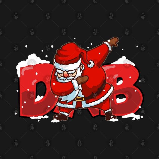 Dabbing Santa Christmas Tshirt Gift Dab Santa Claus T-Shirt Red by vo_maria