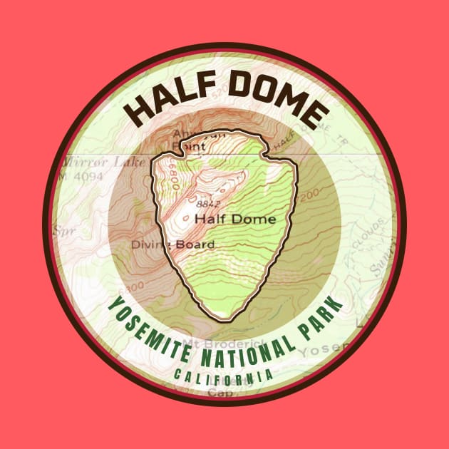 Yosemite Souvenir Map - Half Dome by grahamwilliams