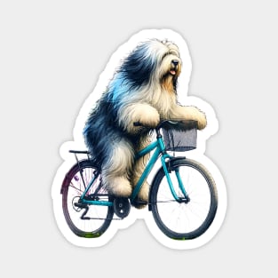 Bergamasco Sheepdog Biking Magnet