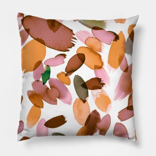 Pocket - WATERCOLOR PETAL STAINS ORANGE Pillow