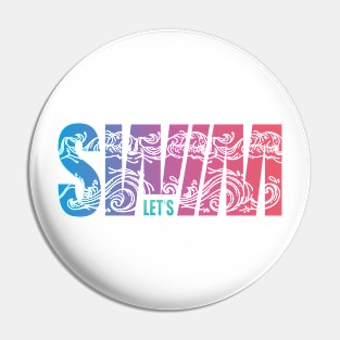 Swim Creative Waves Design Pin