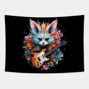 Fennec Fox Playing Guitar Tapestry