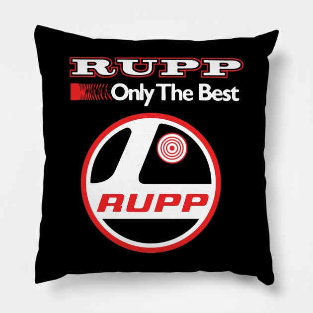 Rupp Snowmobiles Pillow by Midcenturydave