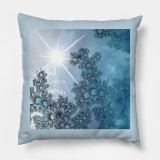 Sunlight through Abstract Leaves Pillow
