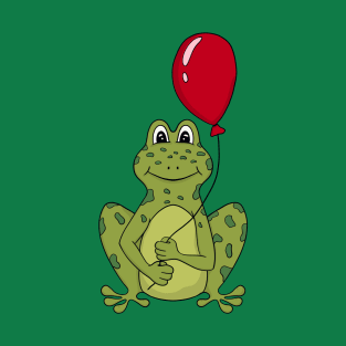 Cutest frog with red balloon T-Shirt