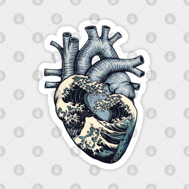 Kanagawa Heart Magnet by GoshWow®