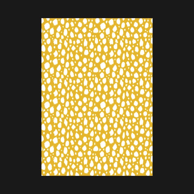 Yellow and White Spot Dalmatian Pattern by Juliewdesigns