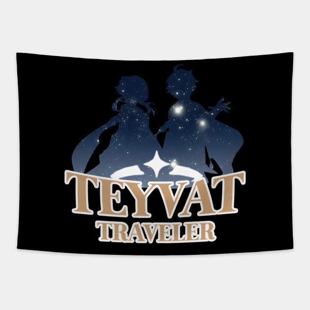 Teyvat Traveler Genshin Impact Tapestry by Asiadesign