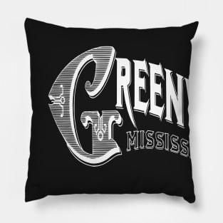 Vintage Greenville, MS Pillow