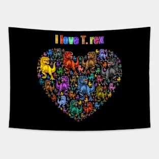 T.Rex dino dinosaur cute heart Tyrannosaurus rex Tapestry