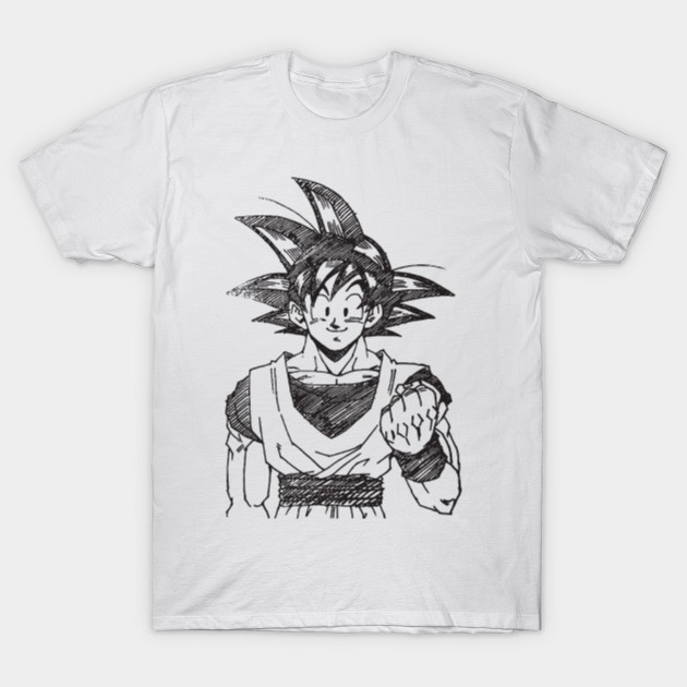 Son Goku Sketch - Goku - T-Shirt | TeePublic