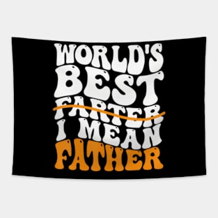 Father's Day Retro Dad World's Best Farter I Mean Father Tapestry