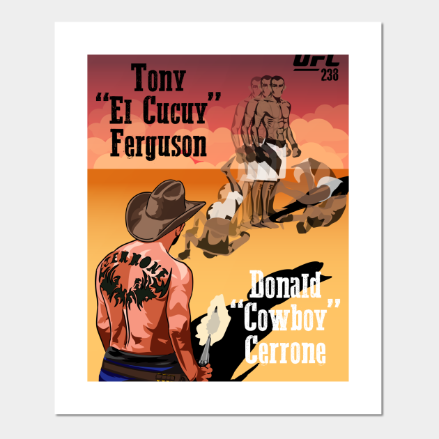 Donald Cerrone Vs Tony Ferguson Poster Ufc Affiche Et Impression D Art Teepublic Fr