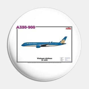 Airbus A350-900 - Vietnam Airlines (Art Print) Pin