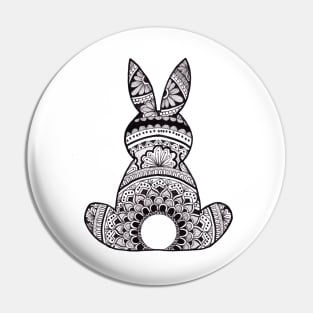 Bunny Rabbit Mandala Pin