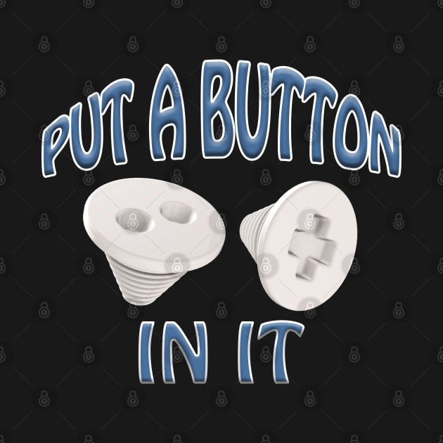 Put A Button In It - Trocar Button - Blue by Graveyard Gossip