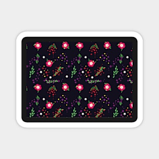 Wild flower abstract pattern Magnet