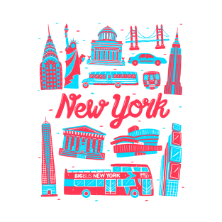 New York Cityscape Landmark T-Shirt
