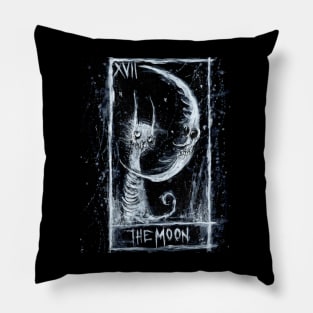 The Moon tarot card art by Gus Fink Pillow