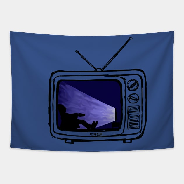 TV Addict Tapestry by DrTigrou