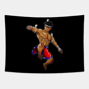 Muay Thai Flying Knee Tapestry