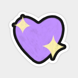 BTS purple sparkle heart Magnet