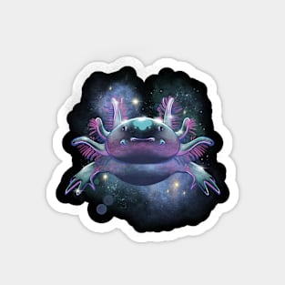 Cosmic Axolotl: A Starry Aquatic Odyssey Magnet